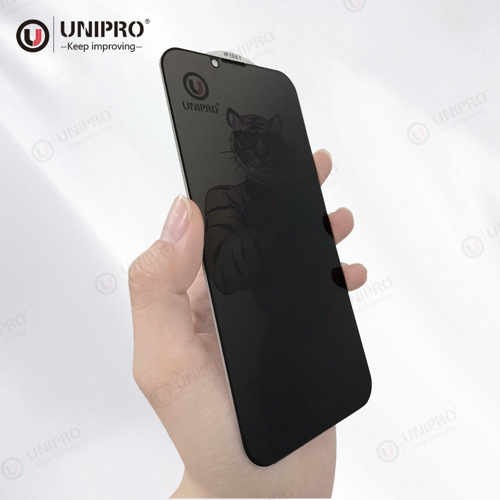 UNIPRO Screen Protector Anti-Peeping Tempered Glass - Black - 11 Pro