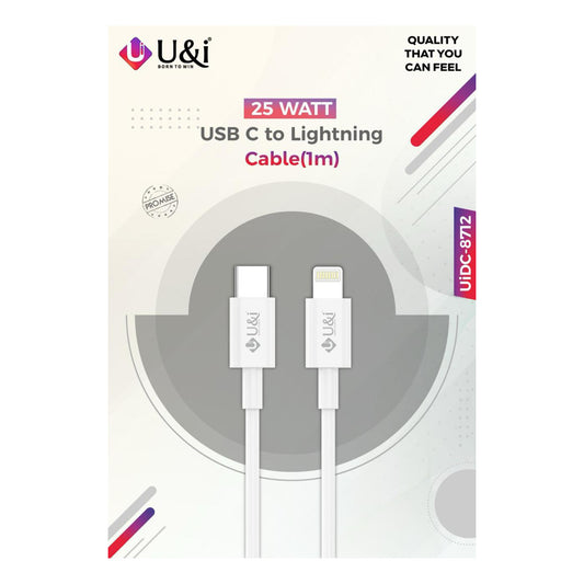 U&i Type C To Lightning Cable (1m) UiDC-8712 - White