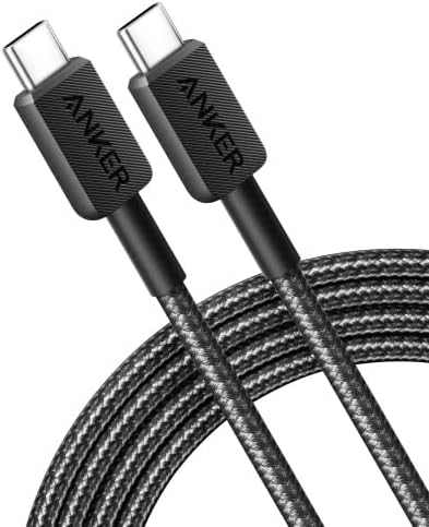 Anker Type-C To Type-C Cable (6ft, 60W, Braided) - Black