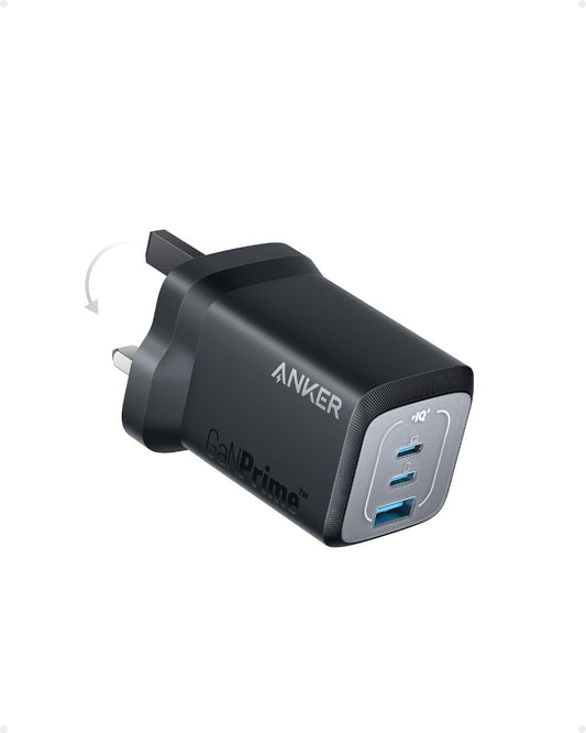 Anker 3-Port Ultra-Fast Charger (67W, 3 Ports) - Black