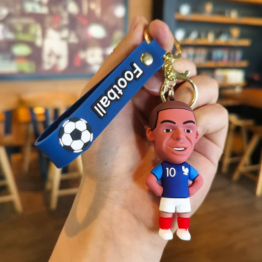 Rubber Cartoon Keychain - Mbappe - France